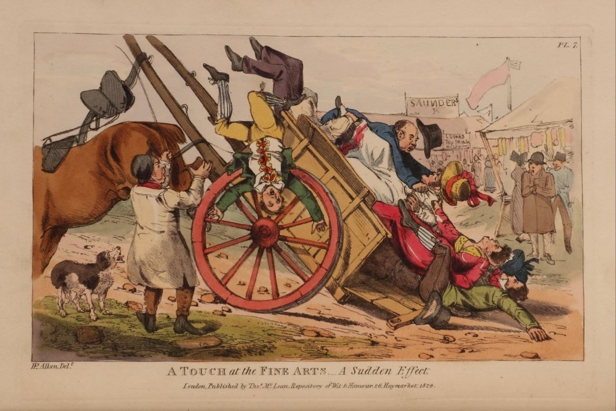 A Touch at the Fine Arts 1824 - Henry Alken - 24 images | Dimensions 3665 x 2445 pixels