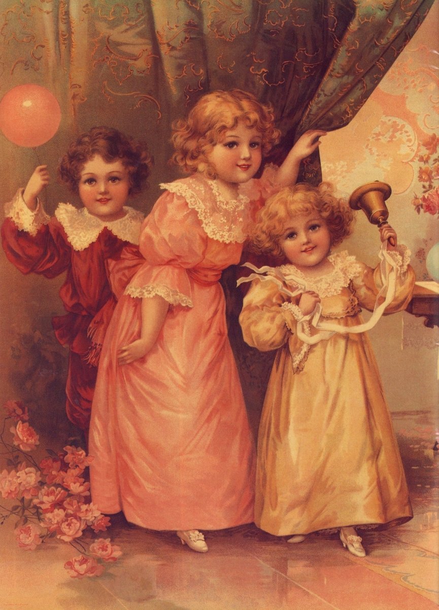 Anon - Time for a Party c.1880s, a Victorian picture of German origin | Dimensions 5850 x 8120 pixels