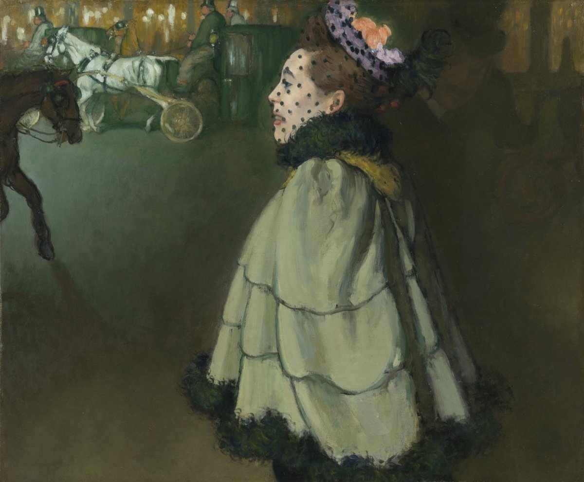 Louis Anquetin - Woman at the Champs-Élysées by Night | Dimensions 7056 x 5823 pixels