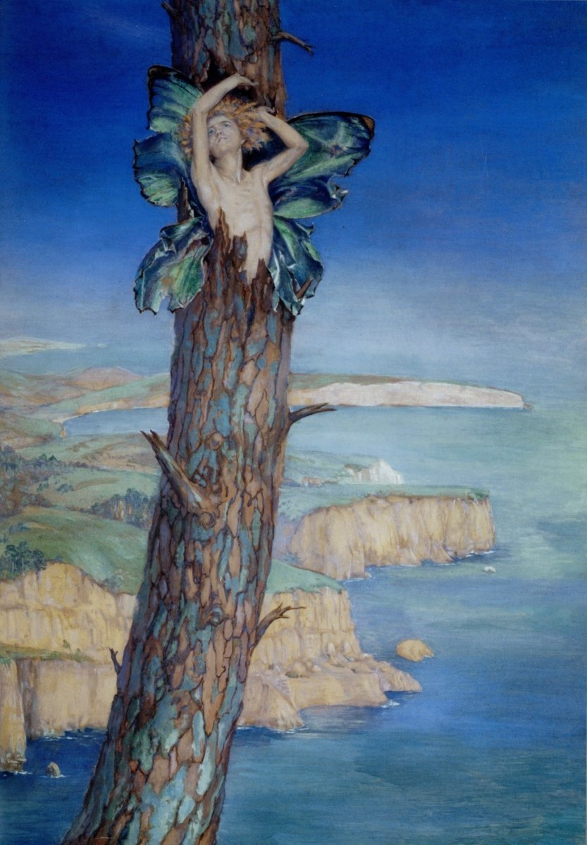 A. Maud Tindal Atkinson - Ariel from The Tempest c1915 | Dimensions 5530 x 7970 pixels