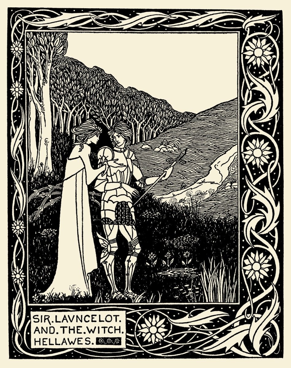 Morte D'Arthur 1893 - Aubrey Beardsley Public Domain Images | Dimensions 4397 x 5560 pixels