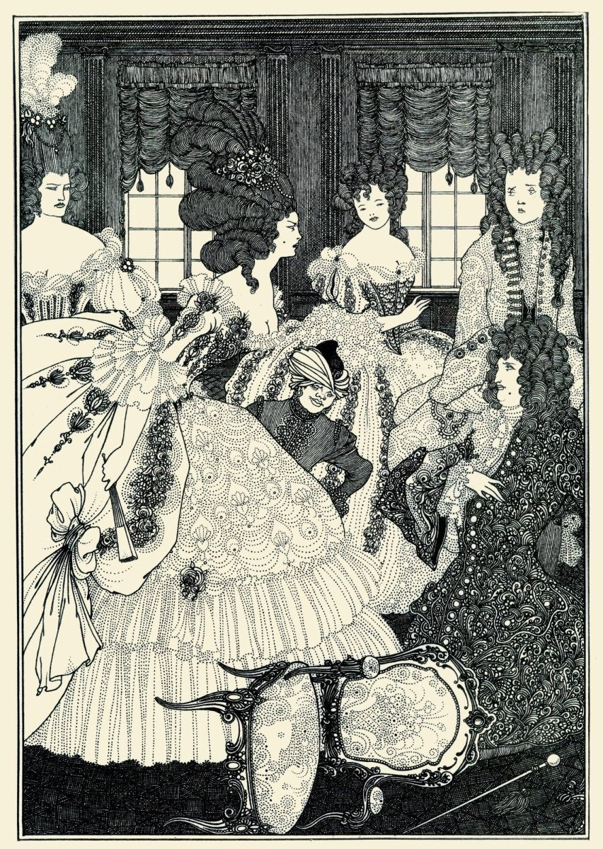 Rape of the Lock (1896) - Aubrey Beardsley Public Domain | Dimensions 5436 x 7656 pixels