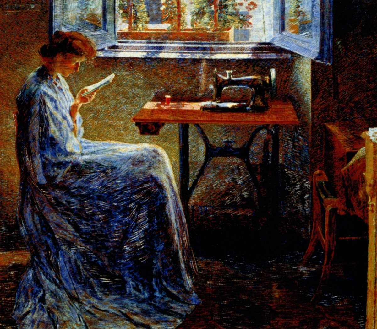 Umberto Boccioni - The Story of a Seamstress 1908 | Dimensions 4048 x 3536 pixels