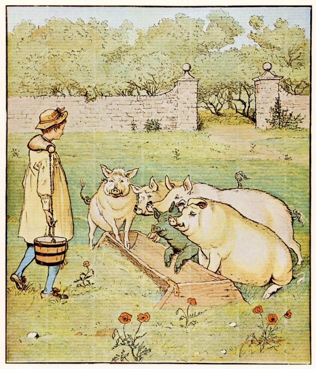 Randolph Caldecott (1846-1886) - The Farmer's Boy 1880 | Dimensions 4617 x 5391 pixels