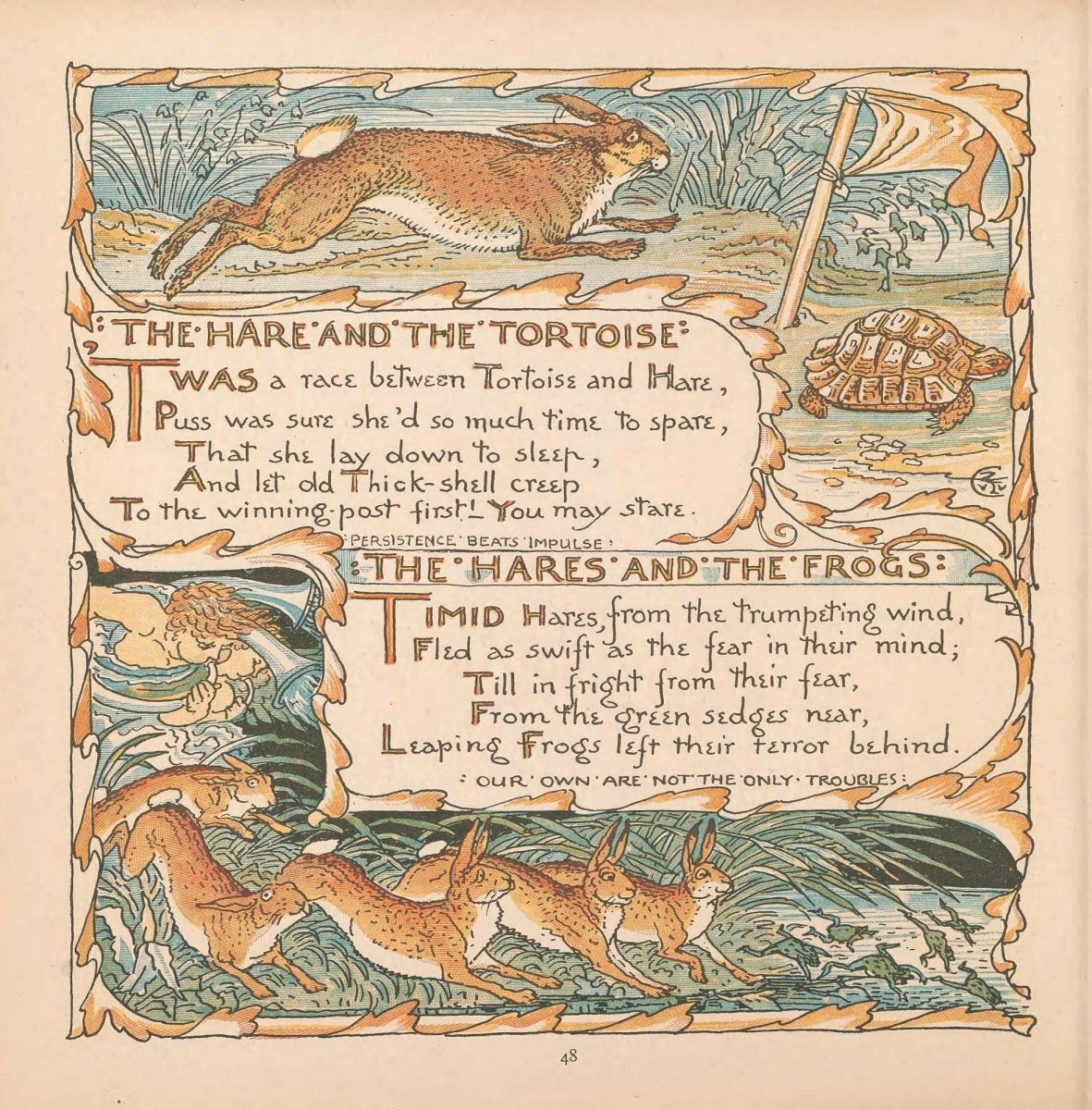 The Baby's Own Aesop, 1887 - Walter Crane - 60 images | Dimensions 3145 x 3195 pixels