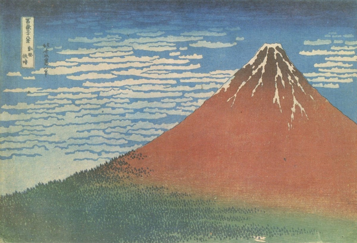 Katsushika Hokusai - Fine Wind, Clear Weather c.1830 | Dimensions 6597 x 4500 pixels