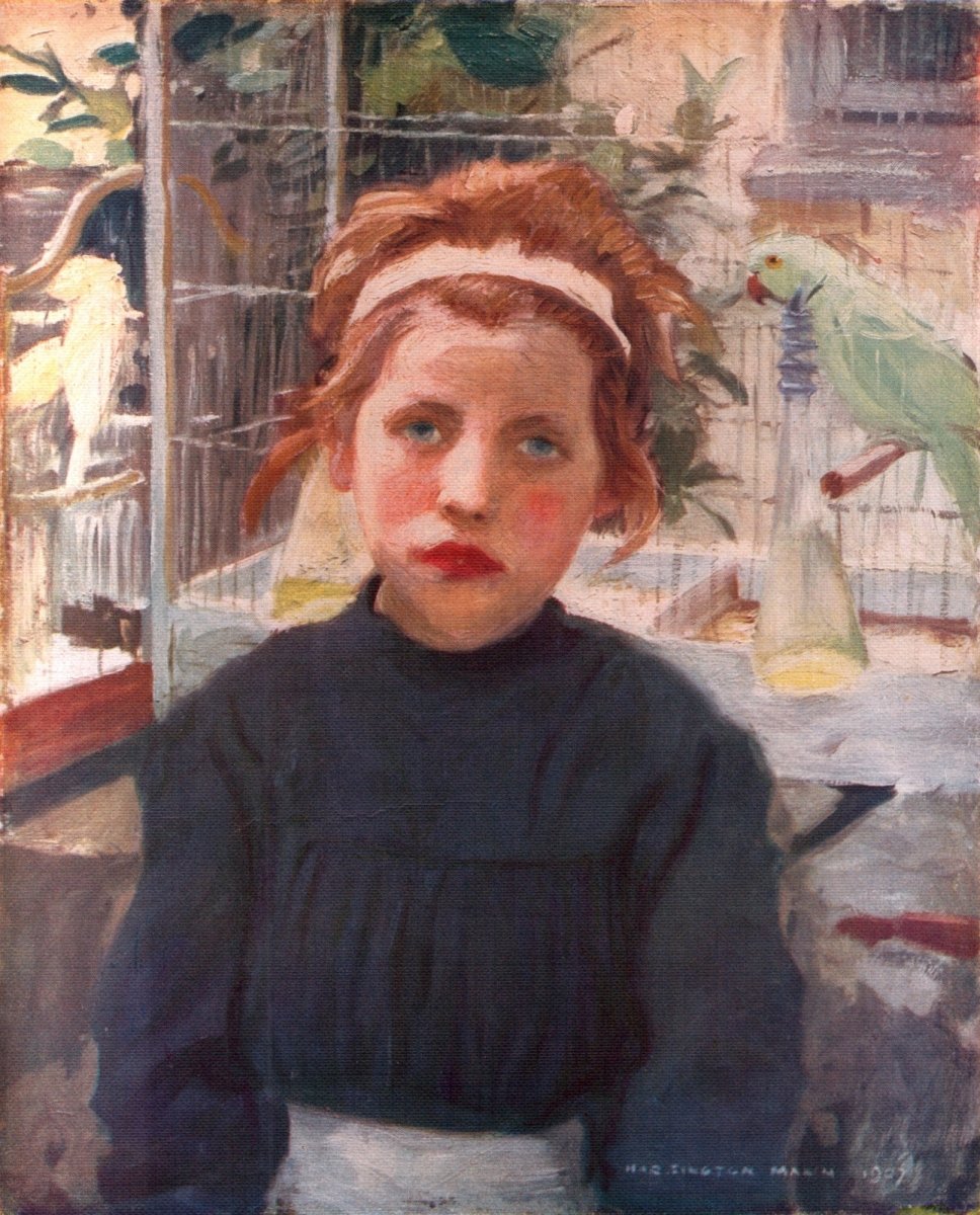Harrington Mann (1864-1937) - Birdcages | Dimensions 4504 x 5584 pixels
