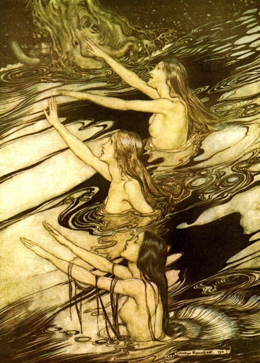 Siegfried & the Twilight of the Gods 1911 - Arthur Rackham | Dimensions - 3409 x 4753 pixels