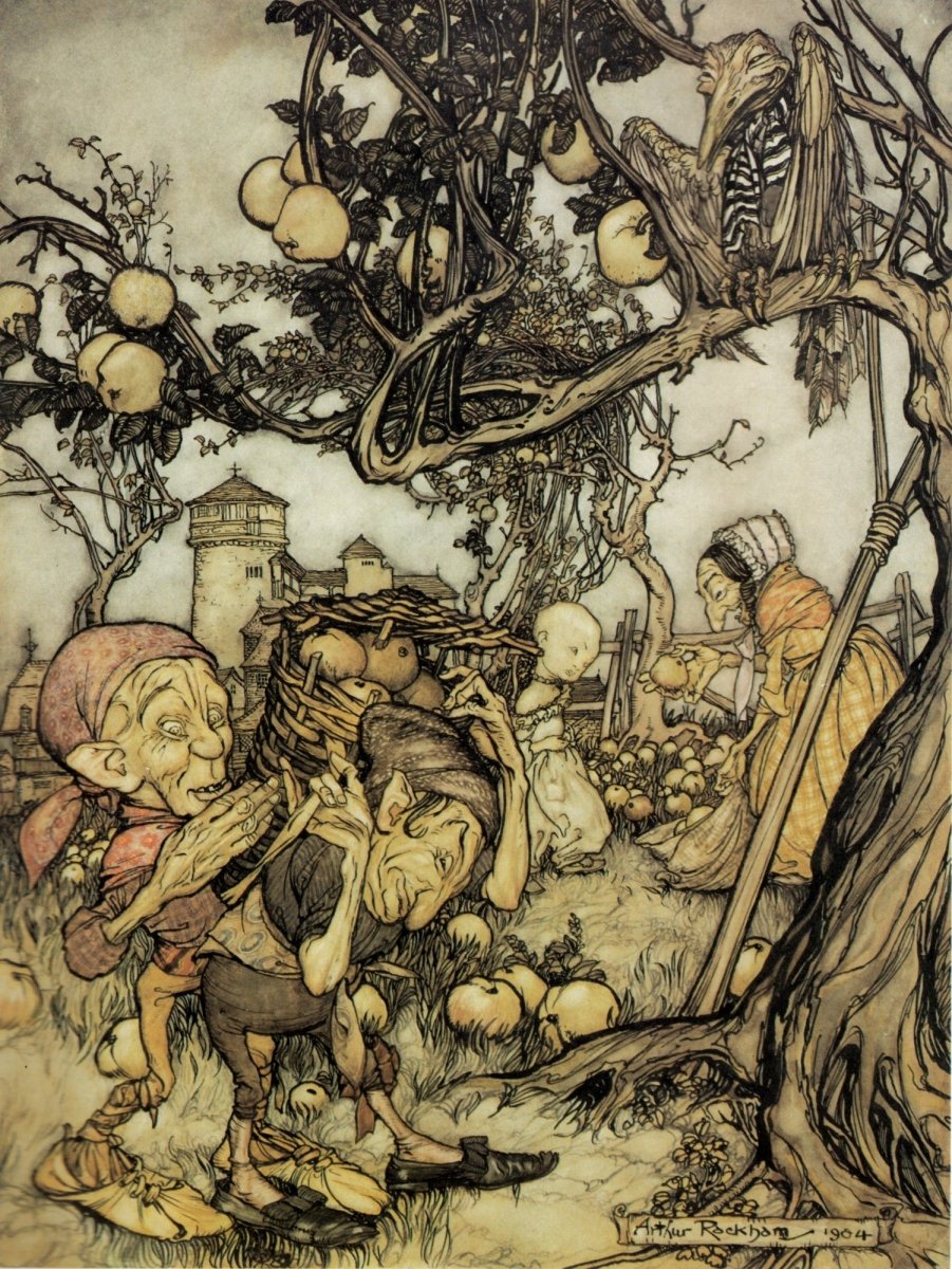 Arthur Rackham (1867-1939) - Windfalls | Dimensions 4248 x 5661 pixels