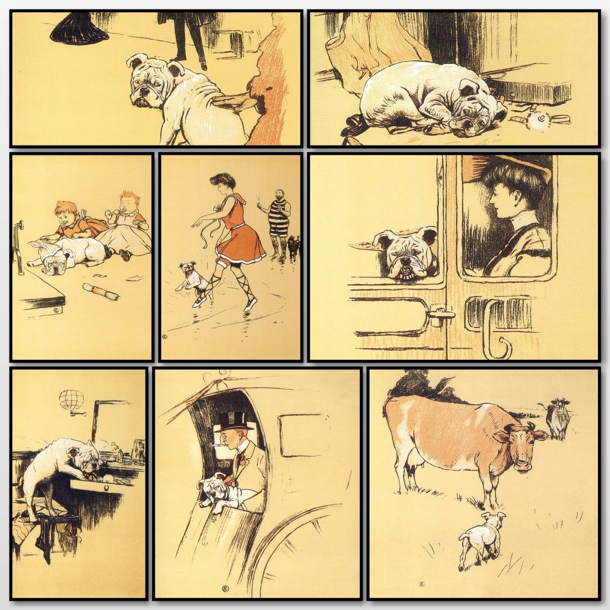 Cecil Aldin - A Gay Dog (1905) - 24 Public Domain Images | A snapshot of some of the images