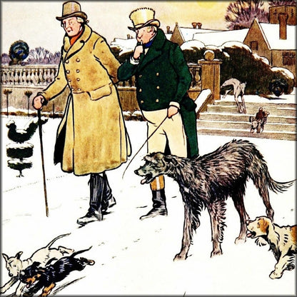 Cecil Aldin - Christmas Day 1910 - 6 Public Domain Images | Digital Download - 6 images