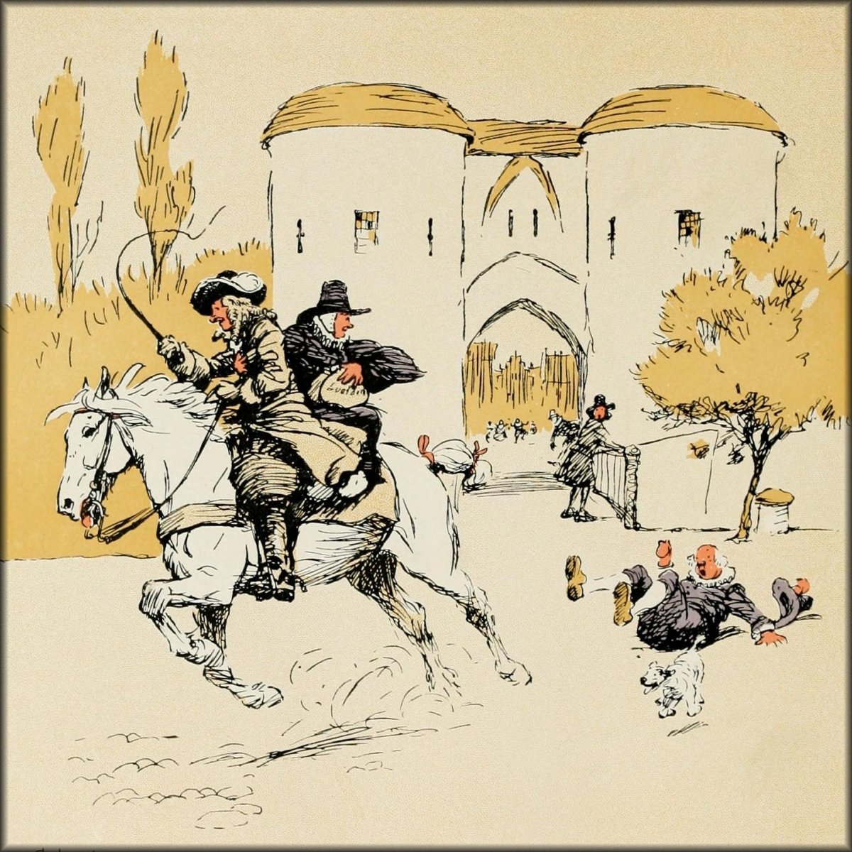 Roads and Vagabonds 1900 - Cecil Aldin Public Domain Images | Digital Download - 2 images