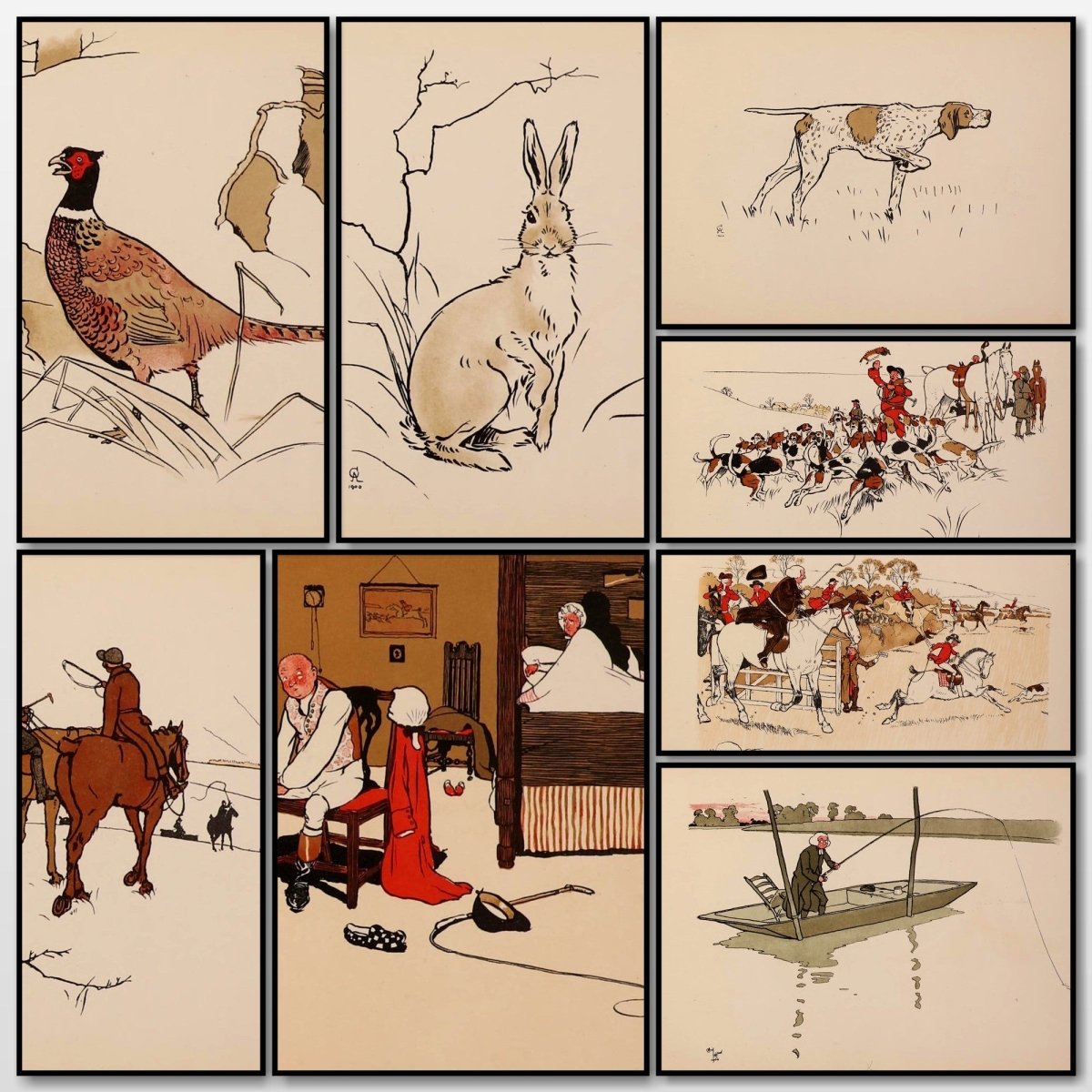 Sporting Garland 1900 - Cecil Aldin - Public Domain Images | A snapshot of some of the images