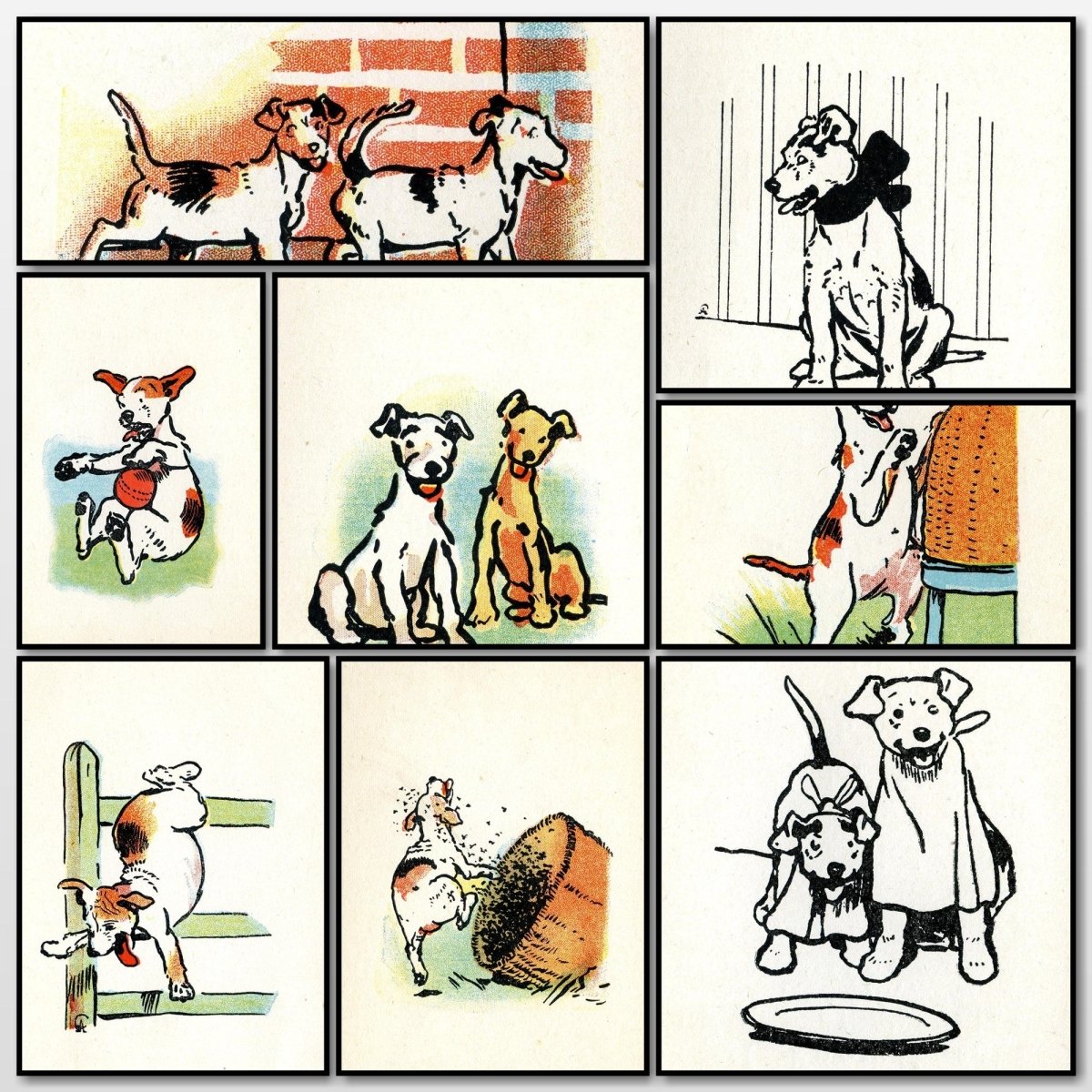 Stories from Puppyland 1904 - Cecil Aldin - 25 Images | A snapshot of some of the images