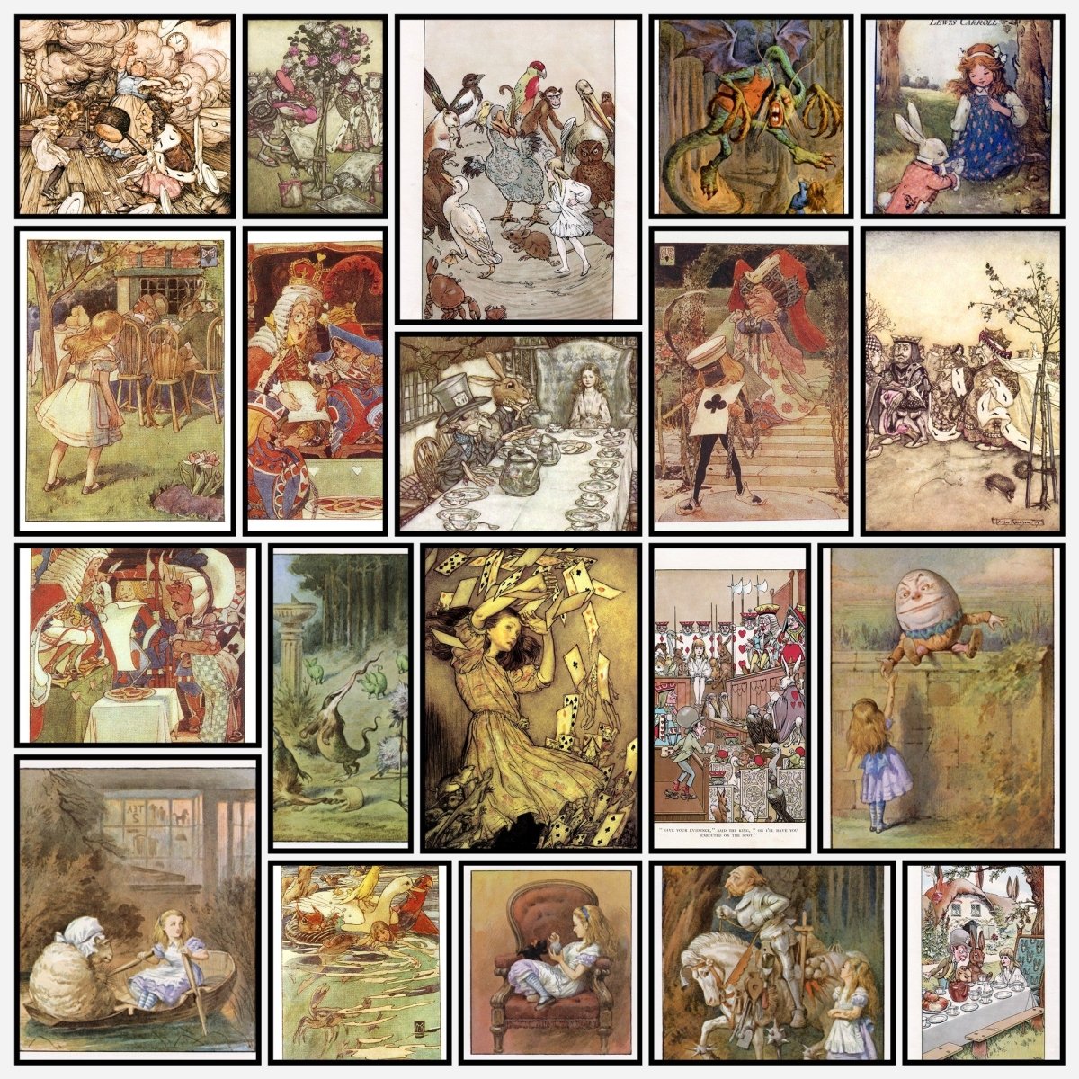 Alice in Wonderland Illustrators 181 High Resolution Images | A snapshot of some of the images