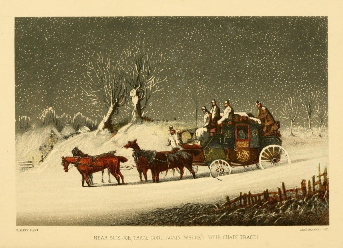 Down the Road or Reminiscences 1875 - Henry Alken | Dimensions 2920 x 2108 pixels