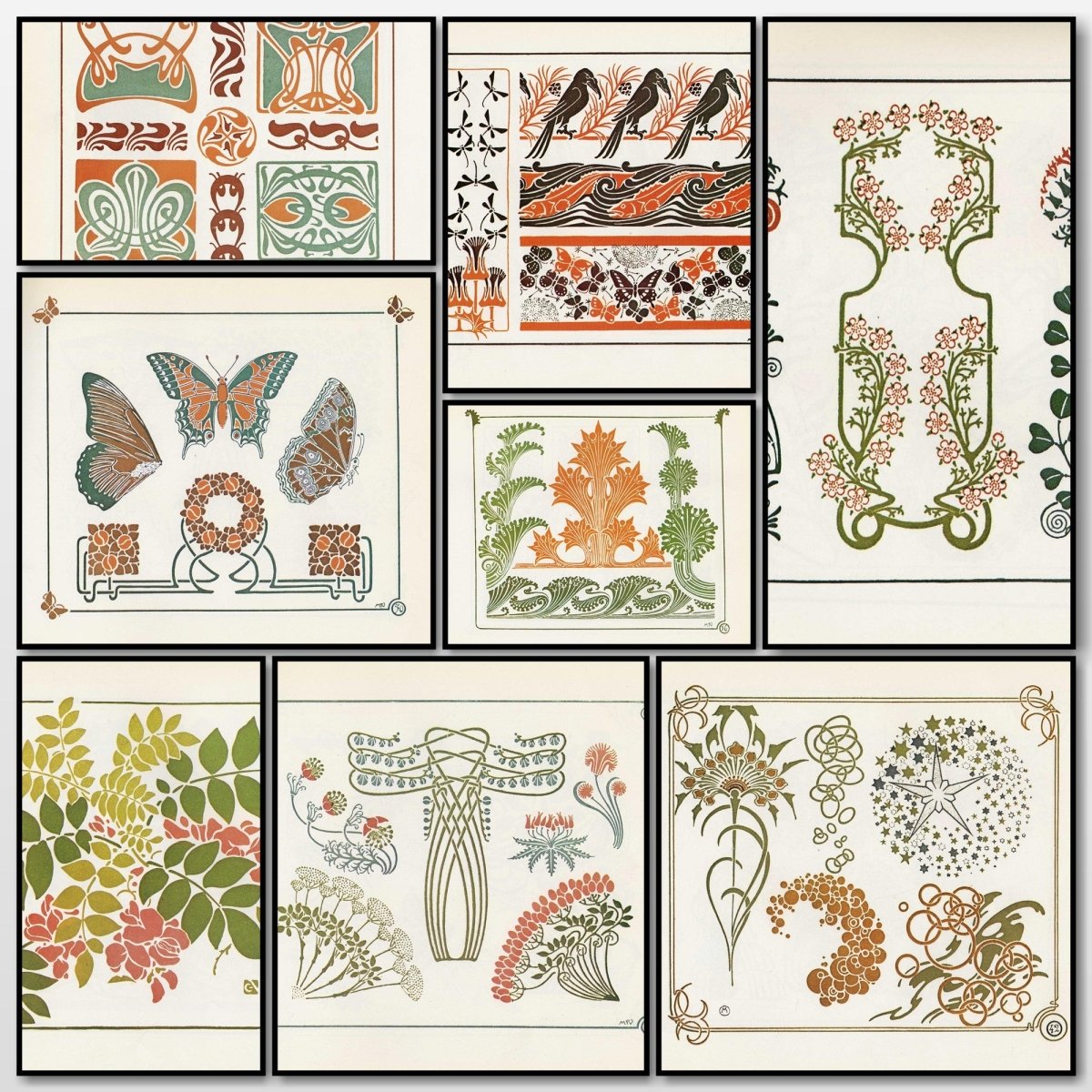 Alphonse Mucha Public Domain Images to Download | Some of the Combinaisons Ornementales images