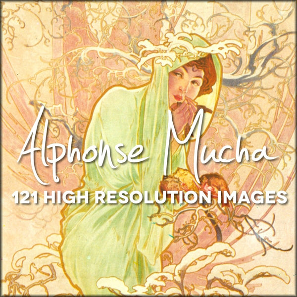 Alphonse Mucha Public Domain Images to Download | Digital Download - 121 images