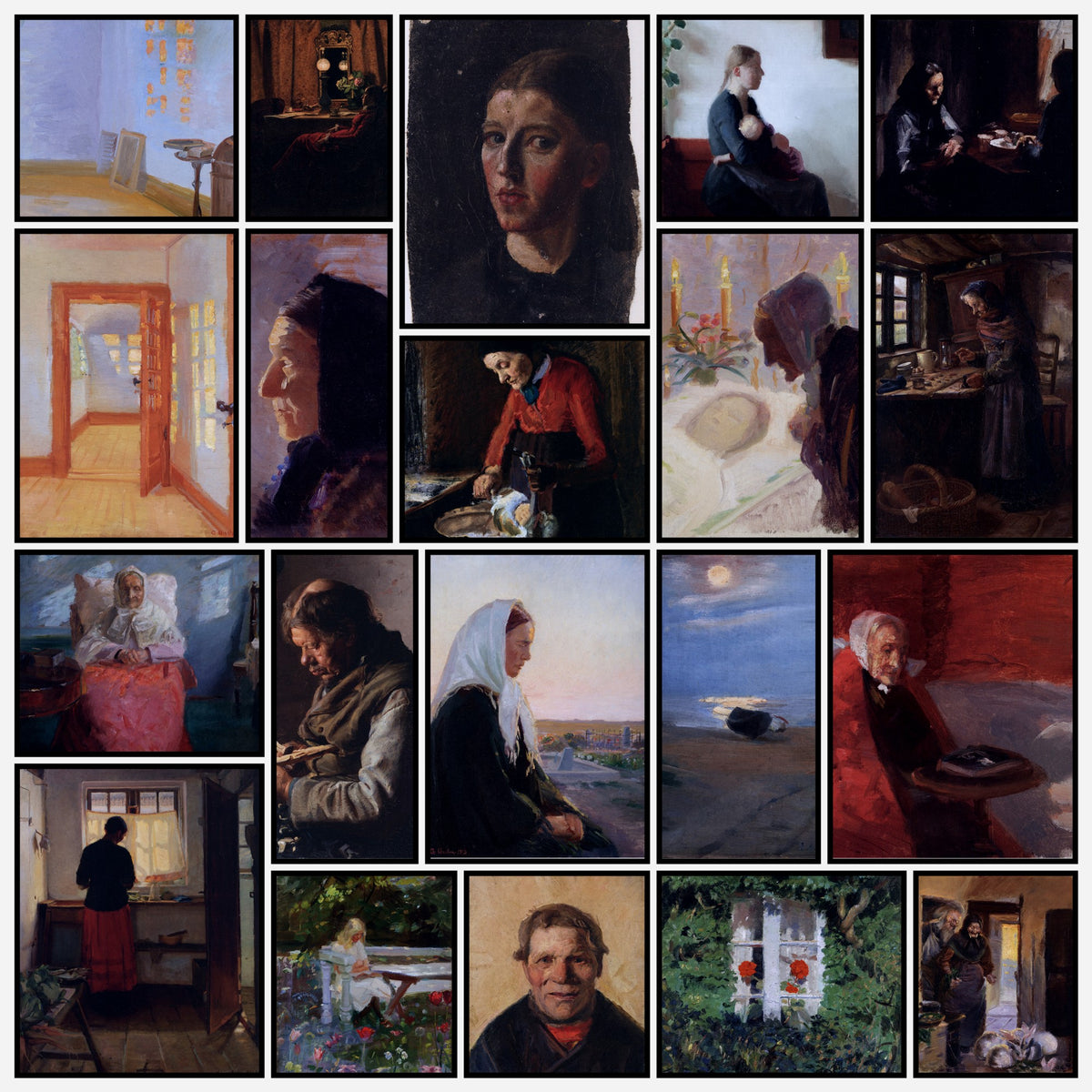 Anna Ancher Public Domain Images to Download | A snapshot of some of the images