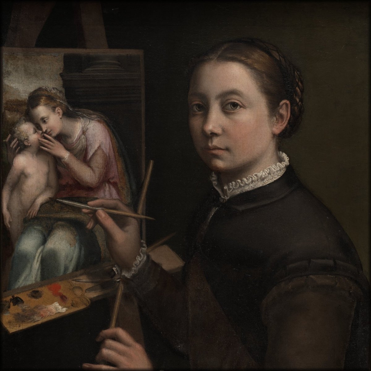 Sofonisba Anguissola - Self-portrait at the Easel 1556 | Digital Download - 1 image