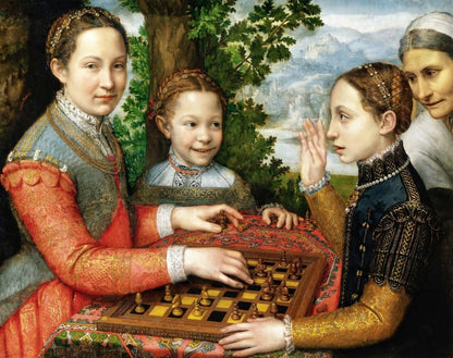 Sofonisba Anguissola - The Chess Game 1555 | Dimensions 4096 x 3236 pixels