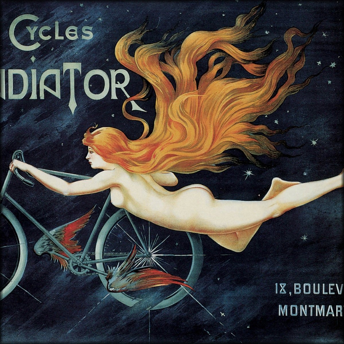Cycles Gladiator (c1895), an Art Nouveau advertising poster | Digital Download - 1 image