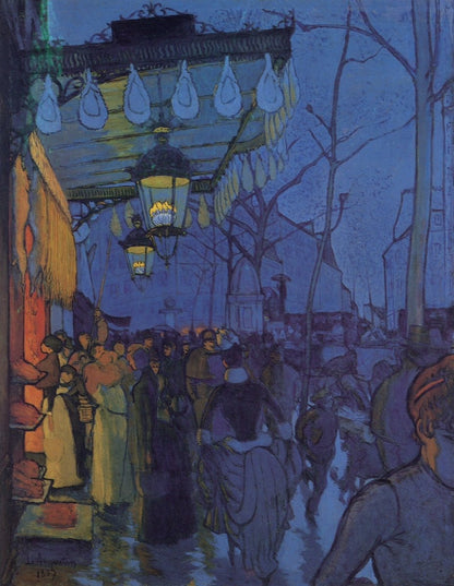 Louis Anquetin - Street, 5 O'clock in the Evening | Dimensions 4347 x 5616 pixels