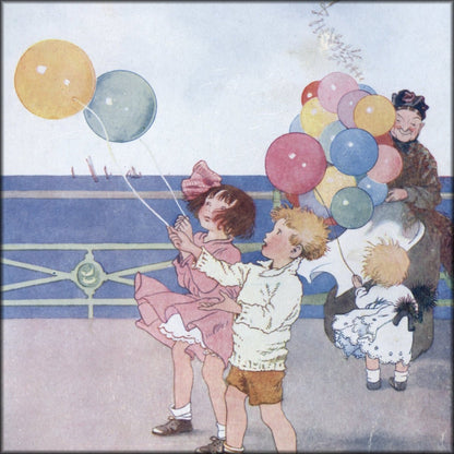 Honor C. Appleton - Mrs Brown with Balloons to Sell | Digital Download - 1 image