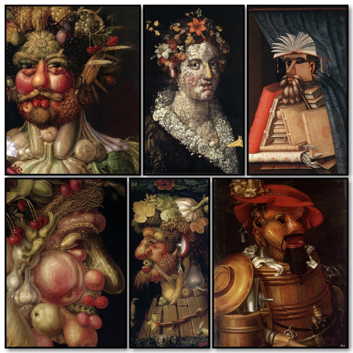 Giuseppe Arcimboldo Public Domain Images to Download | A snapshot of some of the images