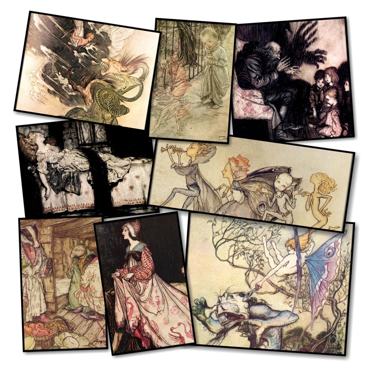 Arthur Rackham Public Domain Illustrations to Download | Arthur Rackham (1867-1939) Bundle of 24 Collections (N-W)