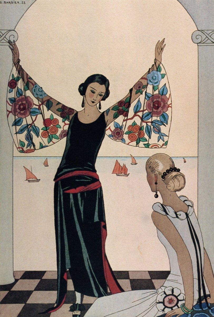 George Barbier Art Deco Fashion Illustrations in the Public Domain | Dimensions 4290 x 6336 pixels