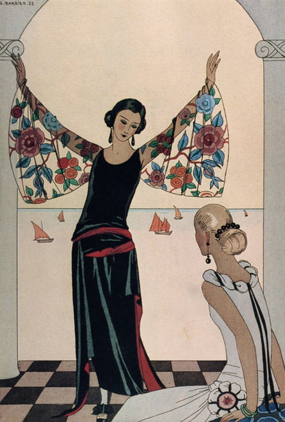 George Barbier Art Deco Fashion Illustrations in the Public Domain | Dimensions 4290 x 6336 pixels
