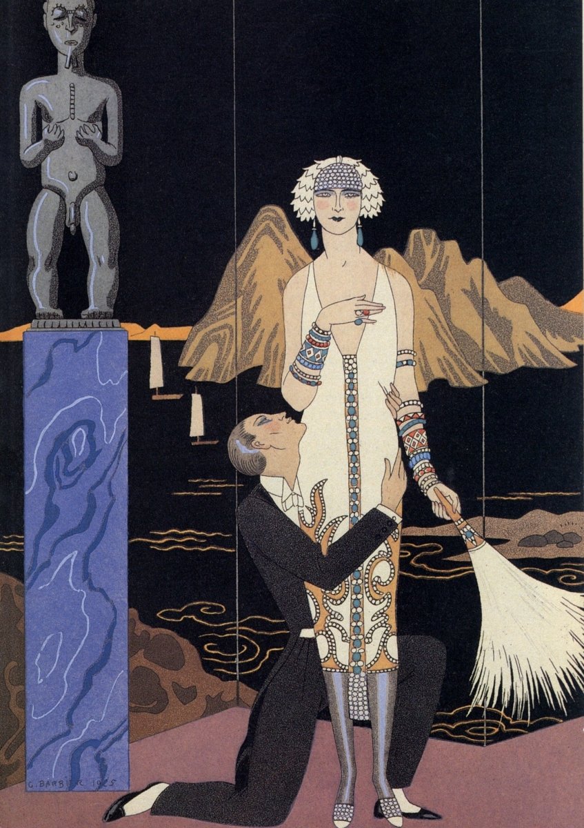 George Barbier Art Deco Fashion Illustrations in the Public Domain | Dimensions 4710 x 6670 pixels