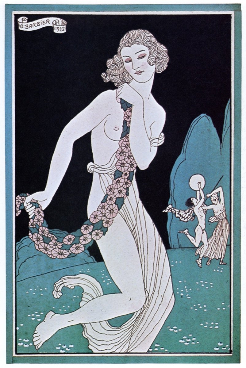 George Barbier (1882-1932) - Proserpine 1923 | Dimensions 4096 x 6128 pixels