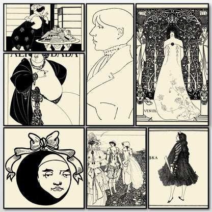 Aubrey Beardsley Later Work (1920) - 30 Public Domain Images | A snapshot of the images