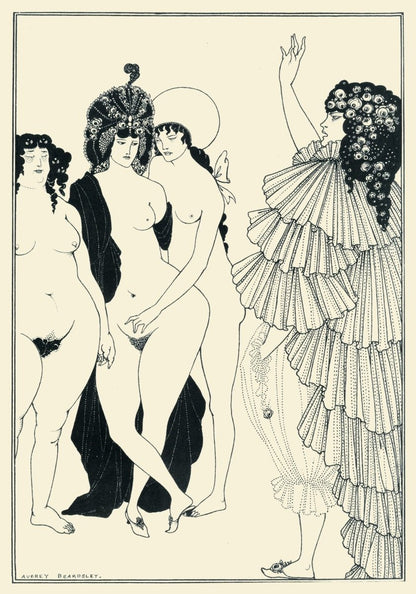 Lysistrata 1896 - Aubrey Beardsley - 15 Public Domain Images | Dimensions 5395 x 7696 pixels