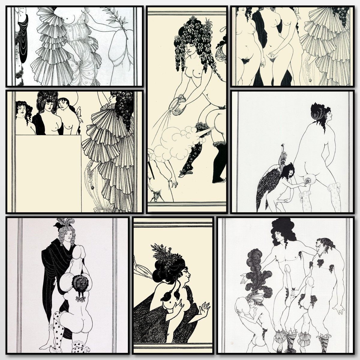 Lysistrata 1896 - Aubrey Beardsley - 15 Public Domain Images | A snapshot of some of the images