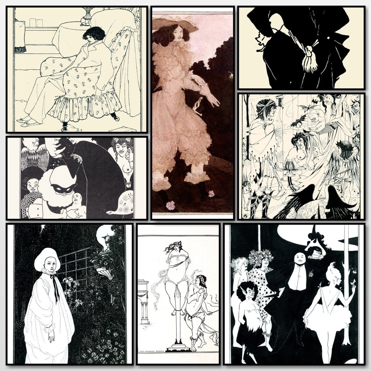 Aubrey Beardsley 52 Miscellaneous Public Domain Images | A snapshot of some of the images