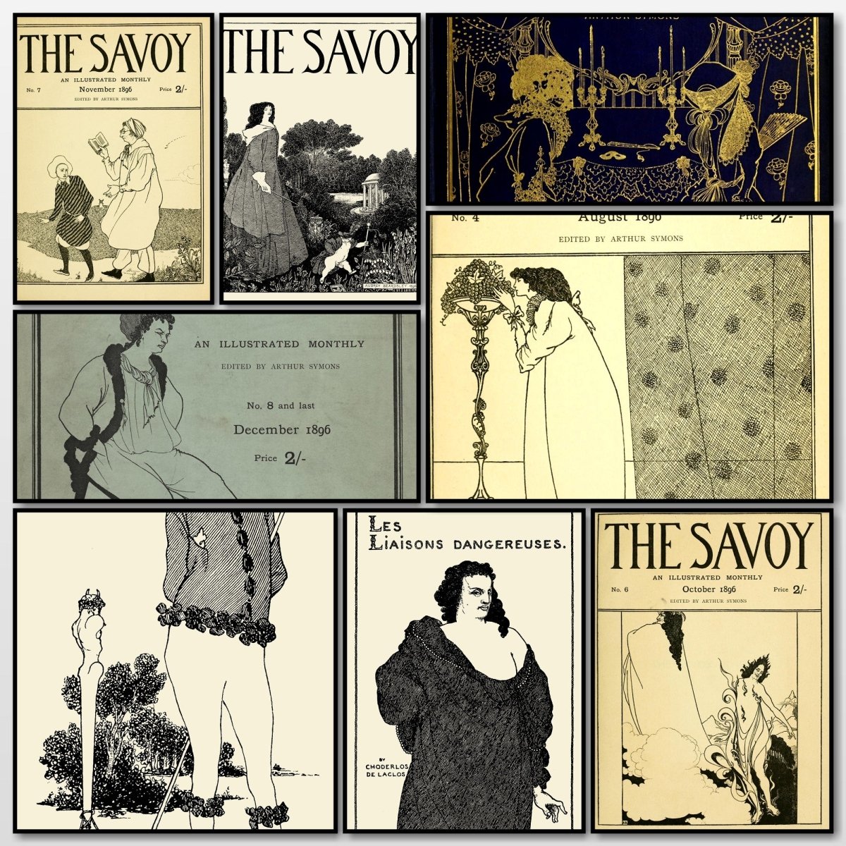 Savoy Magazine Images (1896) - Aubrey Beardsley - 37 Images | A snapshot of some of the images