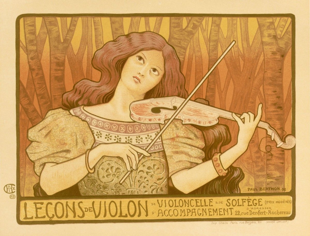 Paul Berthon - Lecons de Violon 1898 | Dimensions 4645 x 3540 pixels