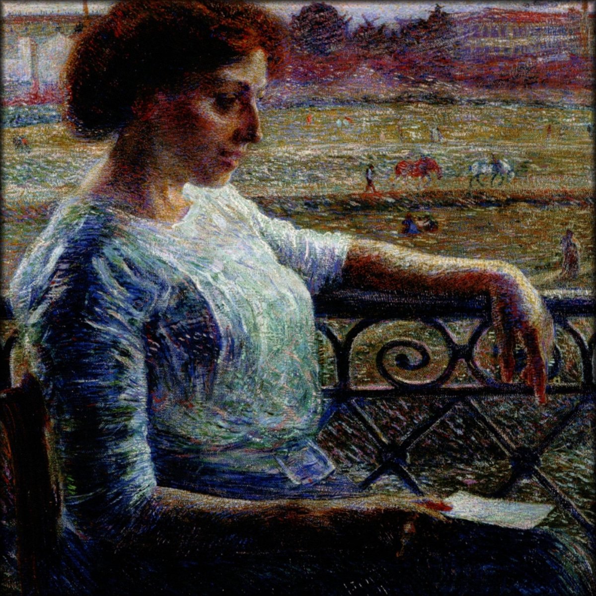 Umberto Boccioni - Sister on the Balcony 1909 | Digital Download - 1 image