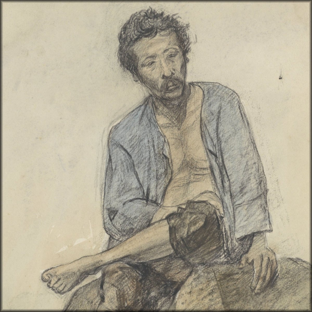 George H. Boughton - Zittende Man | Digital Download - 1 image