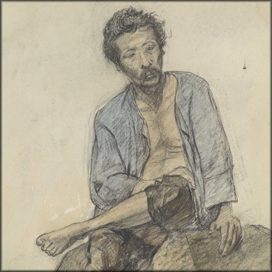 George H. Boughton - Zittende Man | Digital Download - 1 image