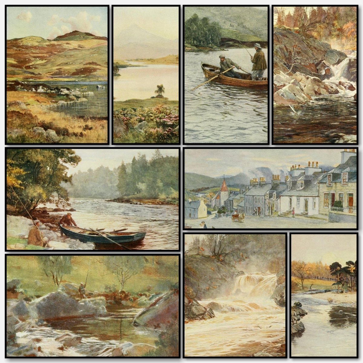 Angling & Art in Scotland 1908 - Ernest Briggs - 32 images | A snapshot of some of the images