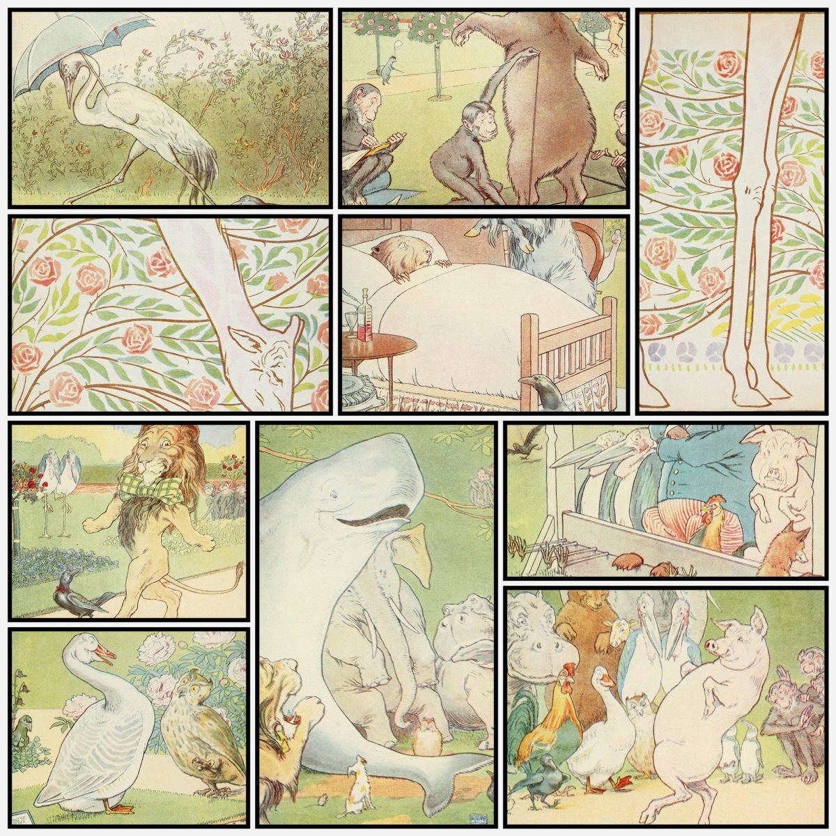 Johnny Crow's garden 1903 - L. Leslie Brooke - 10 images | A snapshot of the images