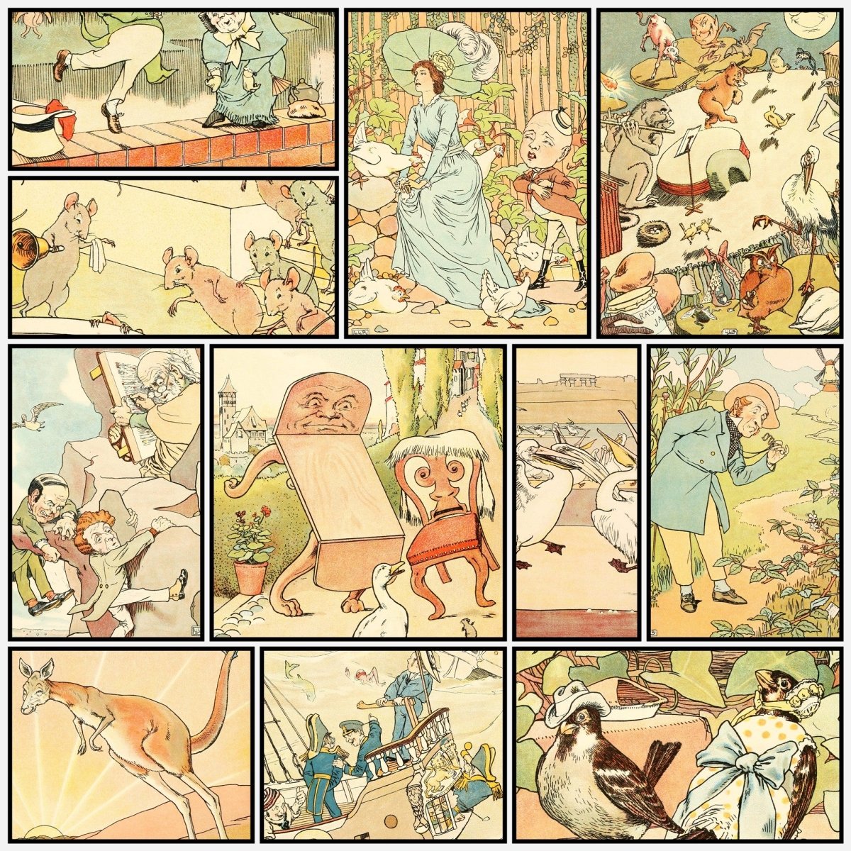 Nonsense Songs c.1910 - L. Leslie Brooke - 13 images | A snapshot of some of the images