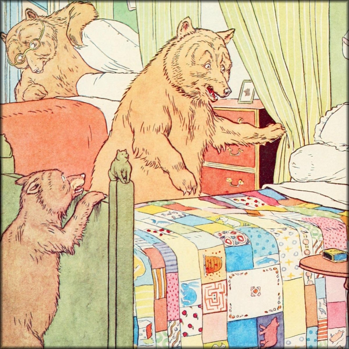 The Three Bears c.1900 - L. Leslie Brooke - 8 images | Digital Download - 8 images
