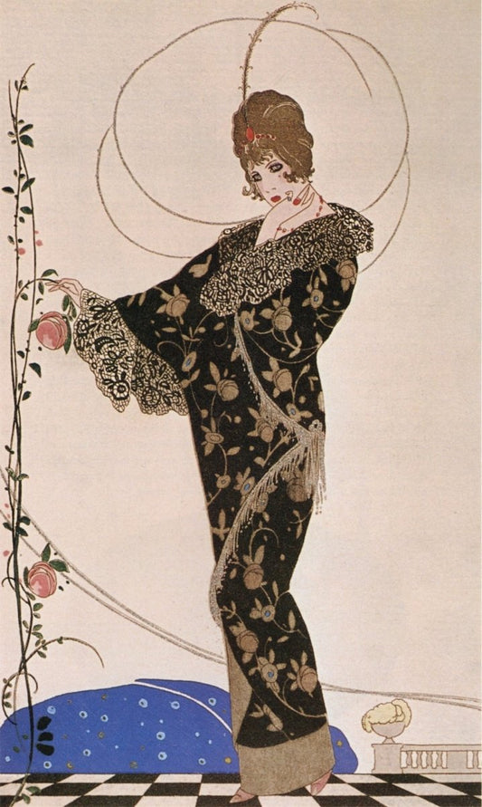 Umberto Brunelleschi (1879-1949) - Manteau de Velours Broche | Dimensions 3816 x 6376 pixels