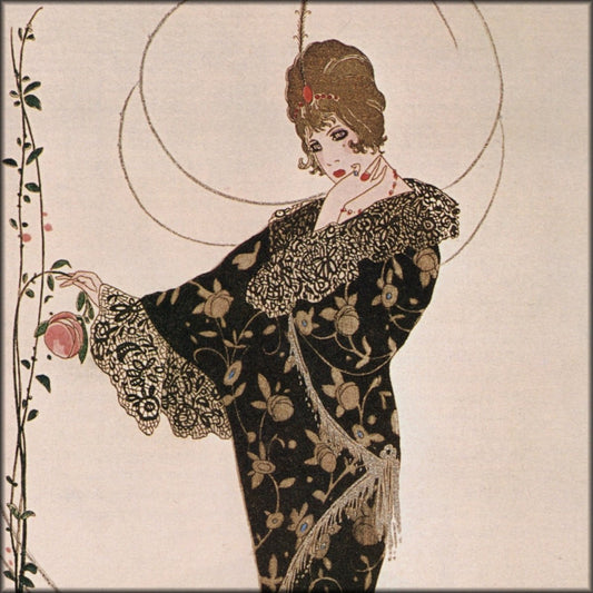 Umberto Brunelleschi (1879-1949) - Manteau de Velours Broche | Digital Download - 1 image