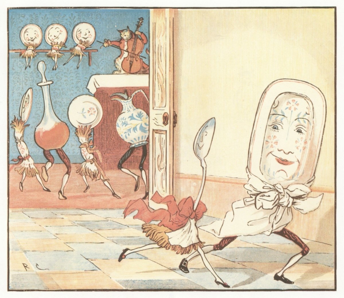 Hey Diddle Diddle & Baby Bunting 1882 - Randolph Caldecott | Dimensions 4610 x 3990 pixels